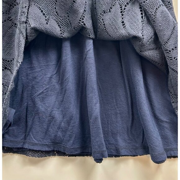 Anthropologie Deletta Navy Lace Overlay Dress Sleeveless Fit & Flare Lined Sz XS - Picture 8 of 8